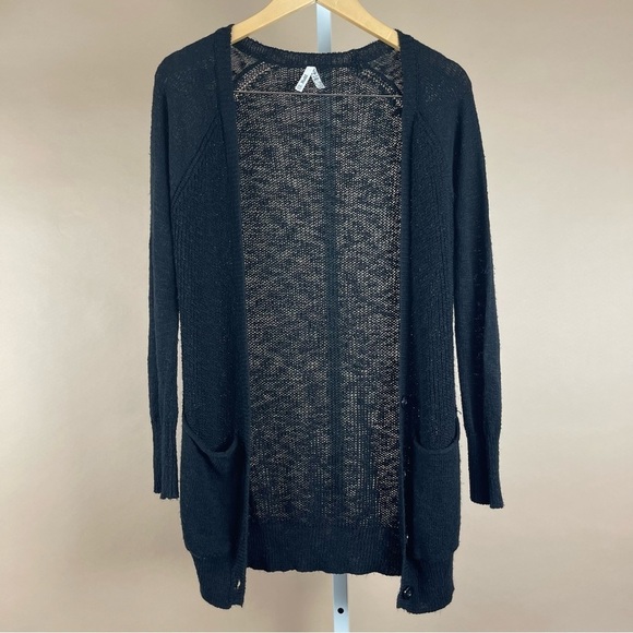 Mudd XS Grandma Grandpa Black Cardigan Longline Oversized Fall Winter - Picture 1 of 7